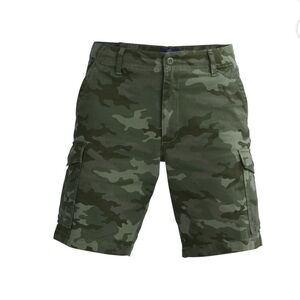 George Men's Green Camouflage Cargo Shorts